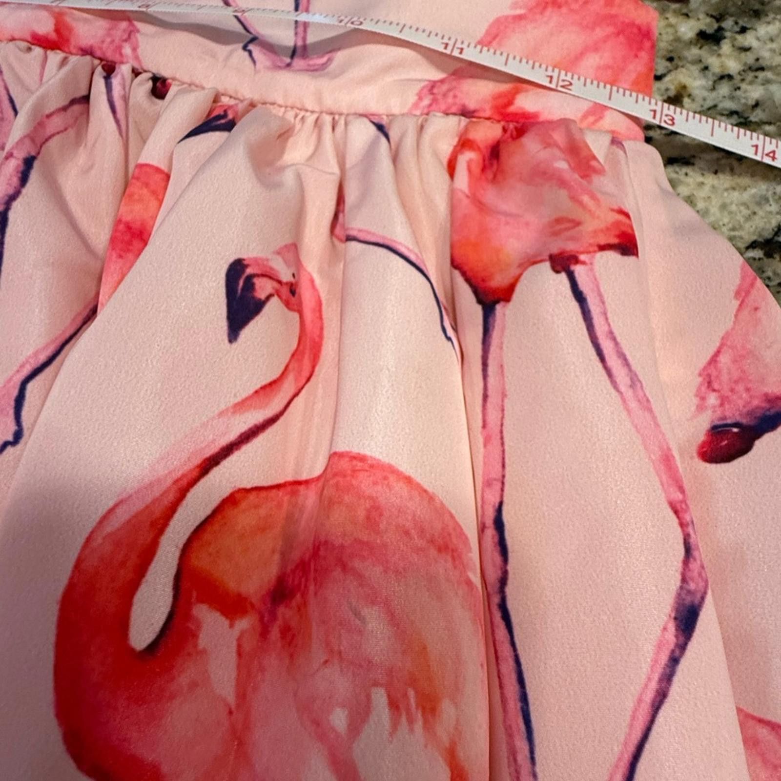 Other Party Skirts pink flamingo pleated full midi skirt SZ XS Size 26" / US 2 / IT 38 - 8 Thumbnail