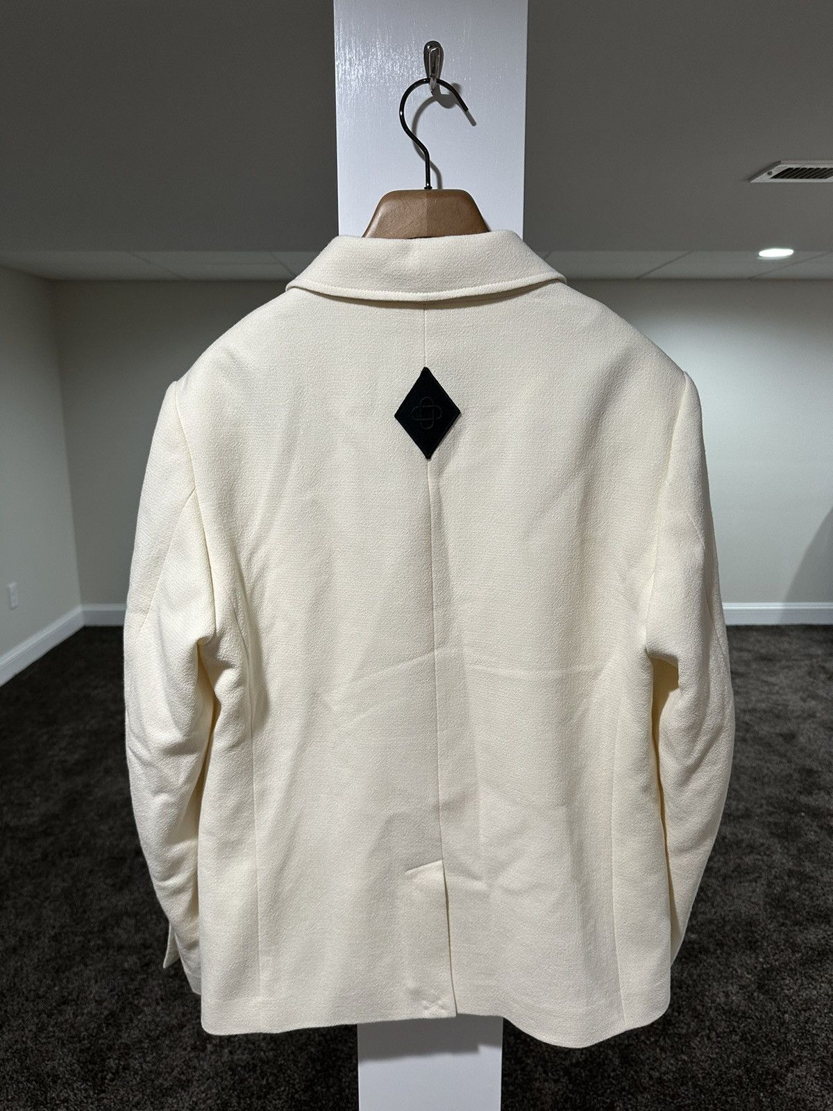 Casablanca Casablanca Diamond-Applique Off White Zip-Up Jacket Size US L / EU 52-54 / 3 - 2 Thumbnail