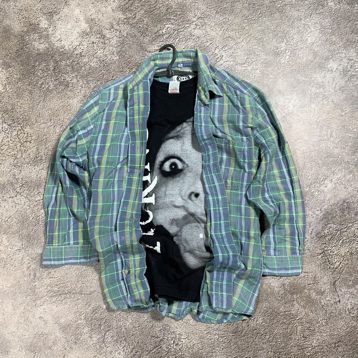 Vintage Vintage 90s Plaid Shirt Graphic Streetwear Grunge Y2K Boxy M Size US M / EU 48-50 / 2 - 1 Thumbnail