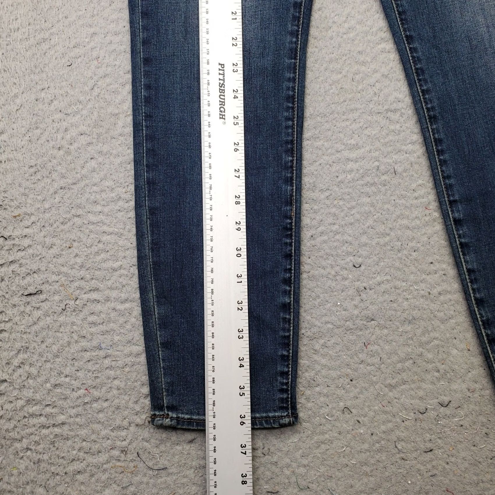 Vintage Articles Of Society Skinny Jeans Womens 31 Blue Denim 5-Pocket Design Jeans Size 24" / US 00 / IT 34 - 3 Thumbnail