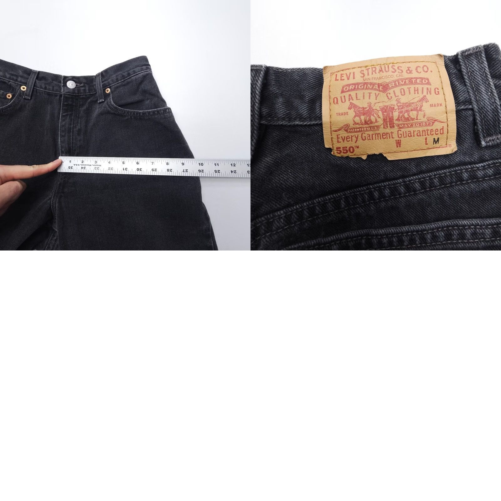 Levi's VINTAGE Levi's 550 Jeans Womens 26 x 29" Black High Rise 90s Y2K Relaxed Tapered Denim 5-Pocket Mens Womens Size 26" / US 2 / IT 38 - 9 Thumbnail