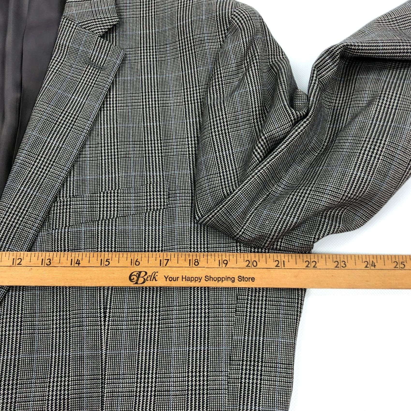 Ralph Lauren Ralph Lauren Blazer Wool Glen Check Mens 42L Gray Prince Wales Double Vent Notch Lapel 2 Button Suit Jacket Sport Coat Size 42R - 5 Thumbnail