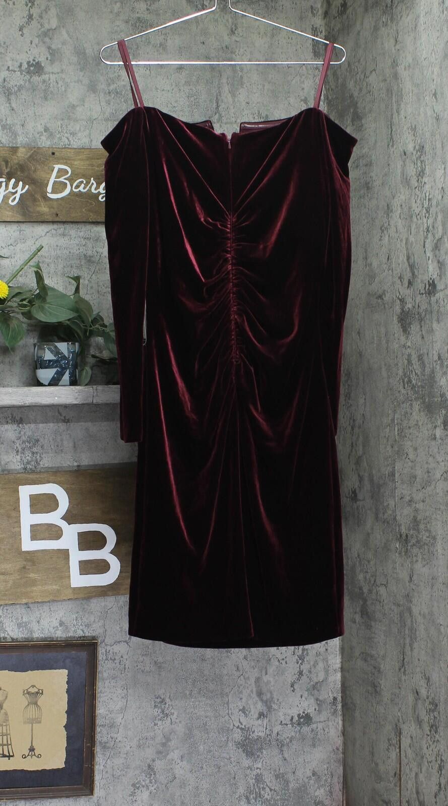 Other Nwt X By Xscape Long Sleeve Sheath Dress Burgundy Red 16 Size XXL / US 16-18 / IT 52-54 - 2 Thumbnail