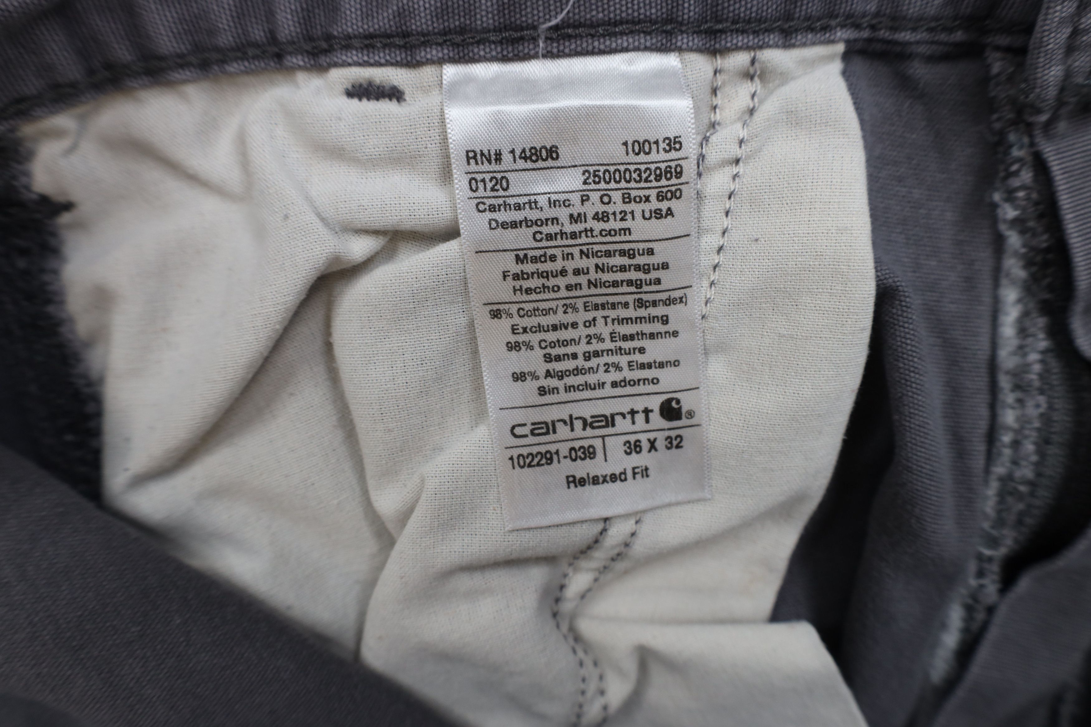 Carhartt × Vintage Vintage Y2K Carhartt Relaxed Fit Wide Leg Canvas Pants Gray Size US 36 / EU 52 - 8 Thumbnail