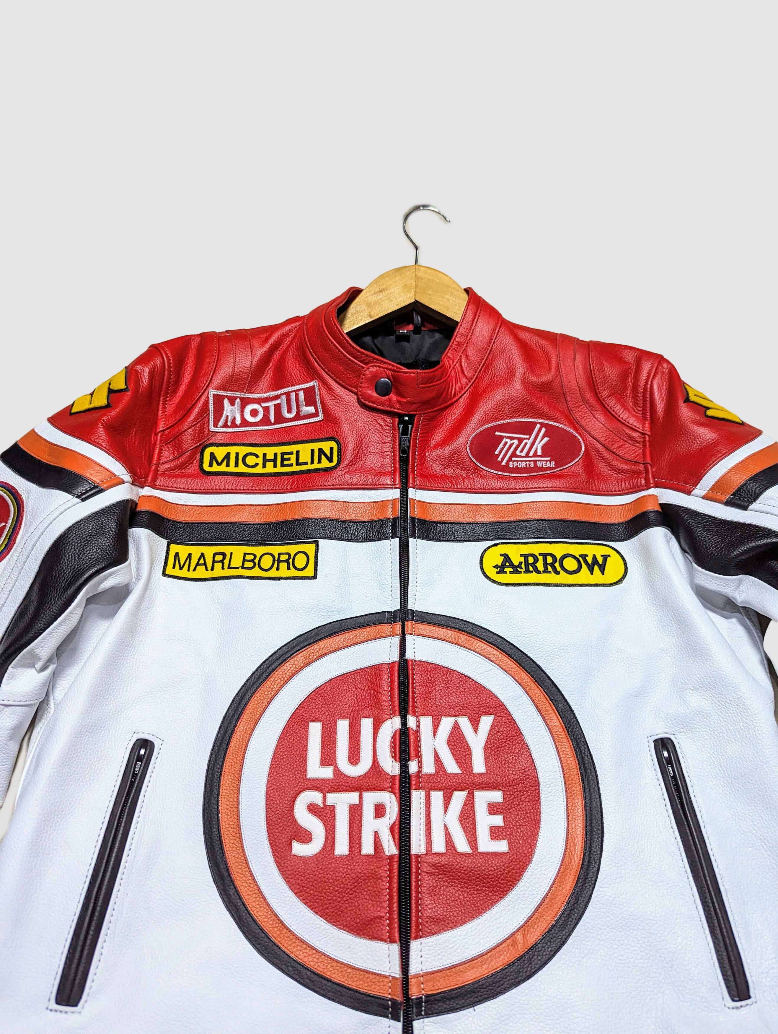 Vintage 🔥 LUCKY STRIKE STREETWEAR LEATHER JACKET Size US S / EU 44-46 / 1 - 4 Thumbnail