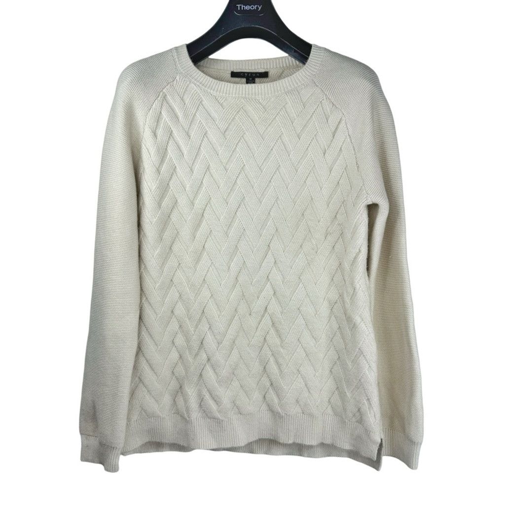 Other CYRUS Women's Soft Cream Colored Cable Knit Sweater Size M Size M / US 6-8 / IT 42-44 - 1 Thumbnail