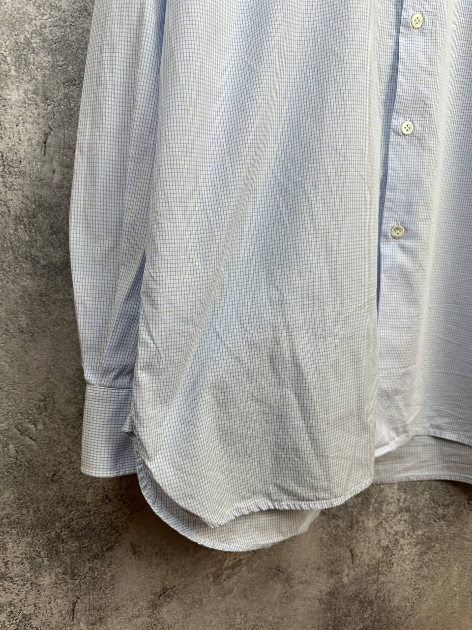 Pal Zileri Pal Zileri Luxury Italian Cotton Poplin Micro Check Shirt Size US XXL / EU 58 / 5 - 6 Thumbnail