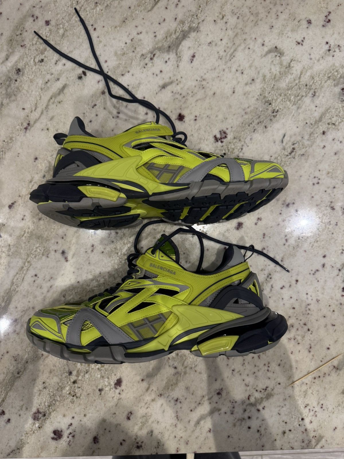 Balenciaga Balenciaga Track Trainer / Track Sneaker Neon Yellow Size US 10 / EU 43 - 3 Thumbnail