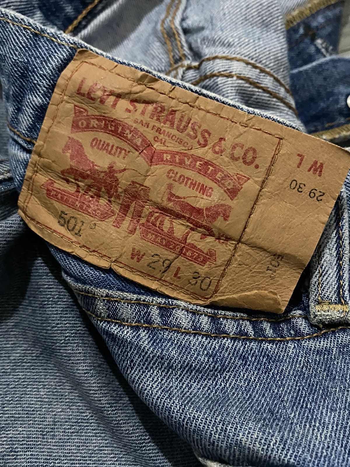 Japanese Brand × Levi's Vintage Levis Strauss Japan 501 Button 4996 Distressed h' Size US 29 - 17 Thumbnail