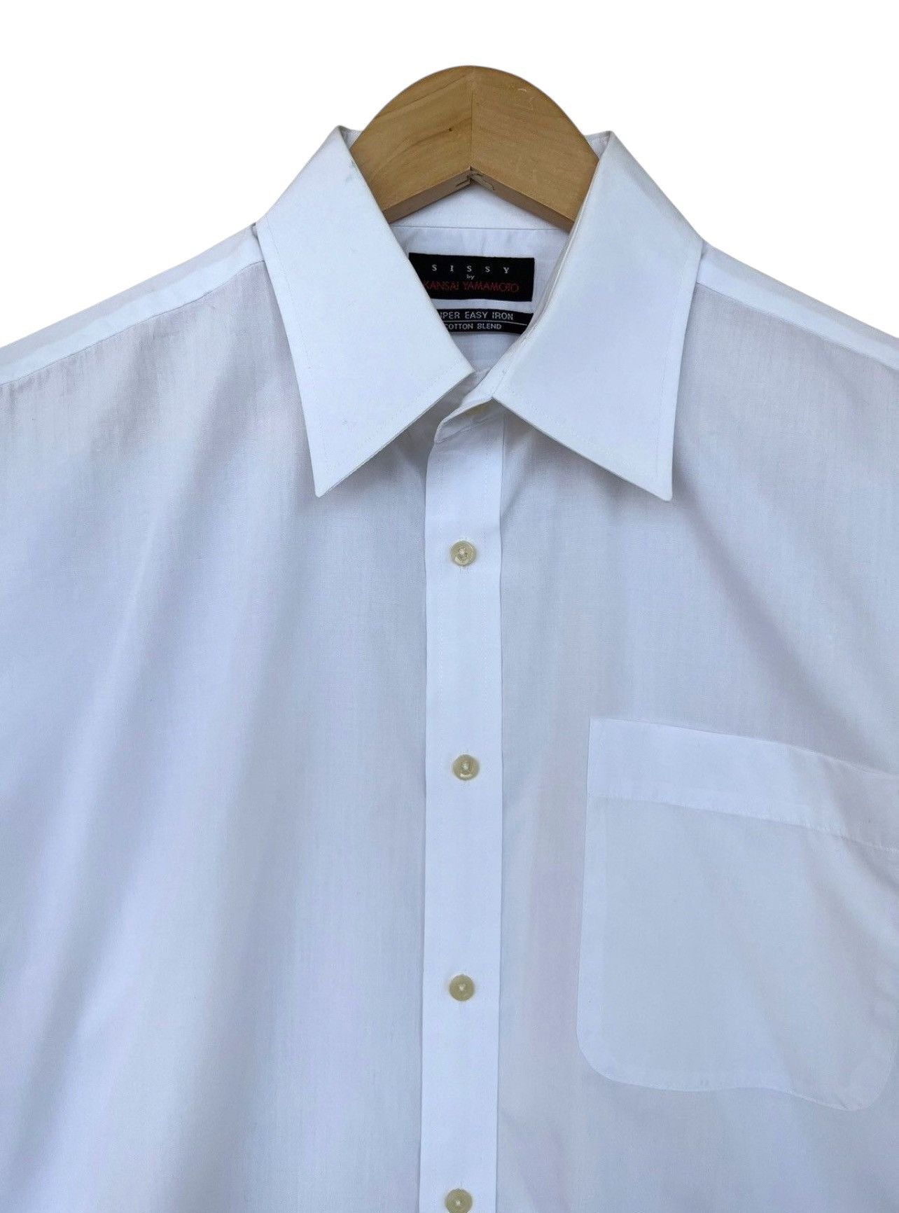 Designer × Japanese Brand × Kansai Yamamoto Vintage Kansai Yamamoto Button Up Blank White Shirt Size US L / EU 52-54 / 3 - 3 Thumbnail