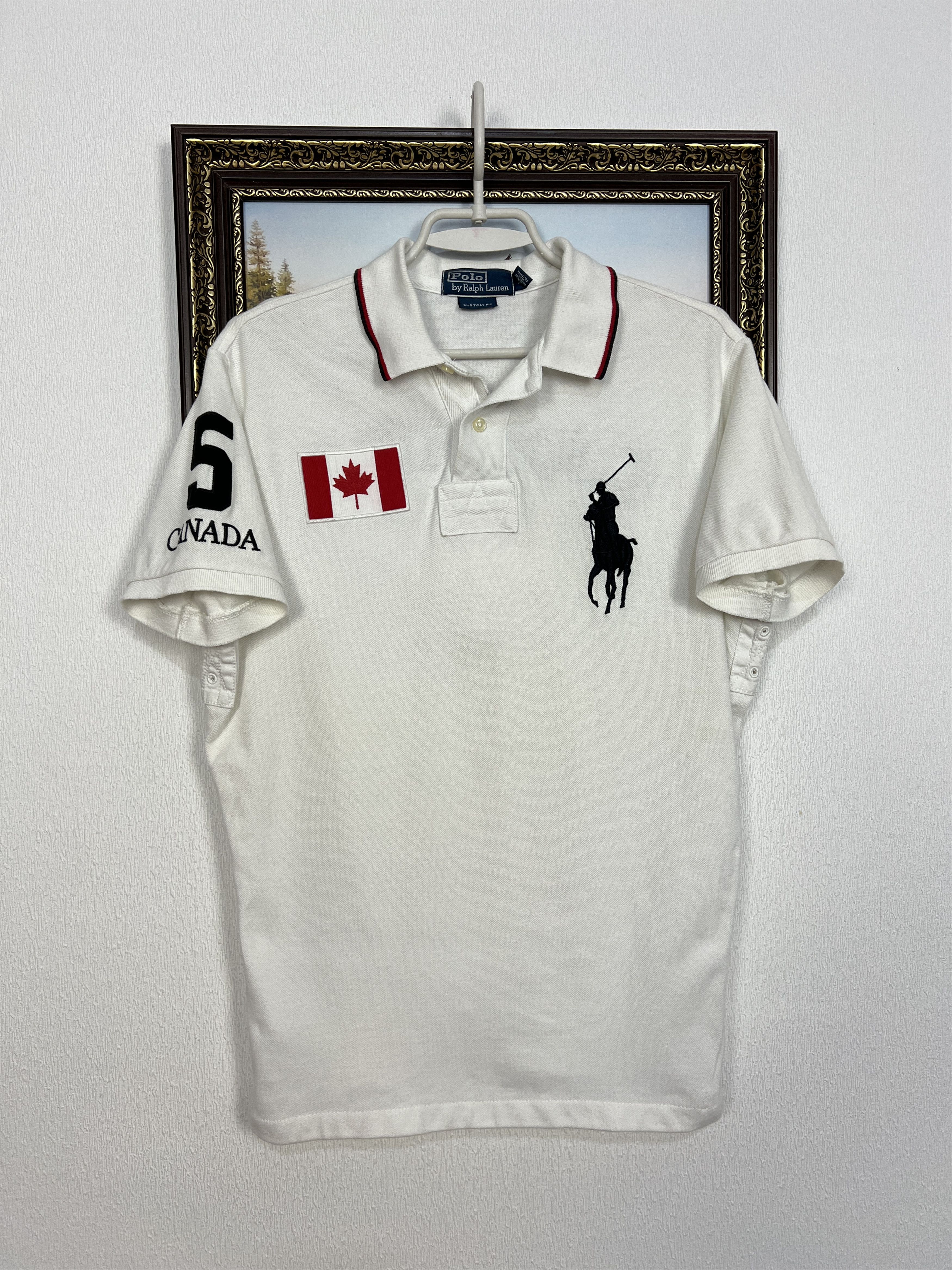 Polo Ralph Lauren Polo Ralph Lauren Canada White Polo Shirt Rugby Jersey Rare Size US S / EU 44-46 / 1 - 2 Thumbnail