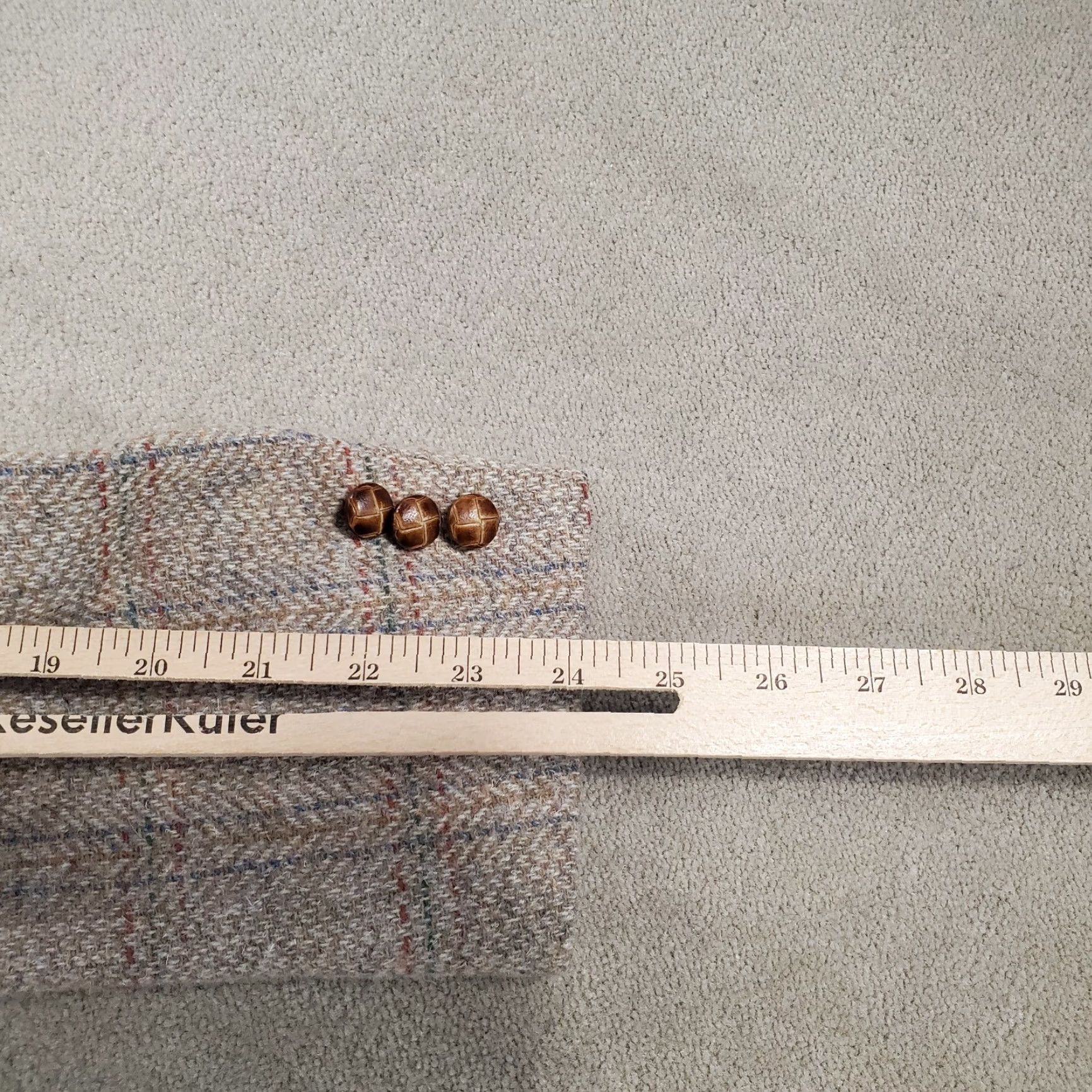 Pendleton VINTAGE Pendleton Blazer Mens 44 Beige Plaid Wool 2 Piece Jacket Coat Jacket/Coat Regular Prime Size 44R - 7 Thumbnail