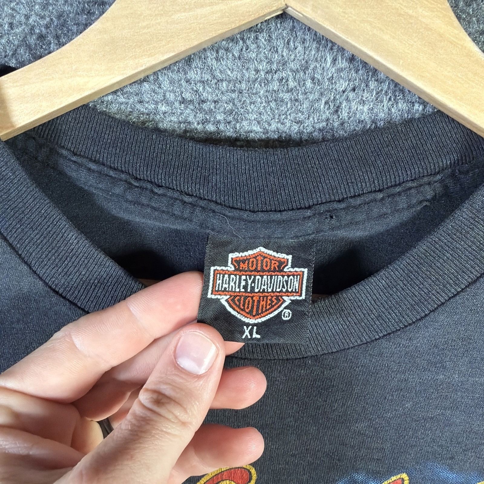 Harley Davidson Vintage Harley Davidson Shirt XL Black 90s 3D Emblem Ride Size US XL / EU 56 / 4 - 3 Thumbnail