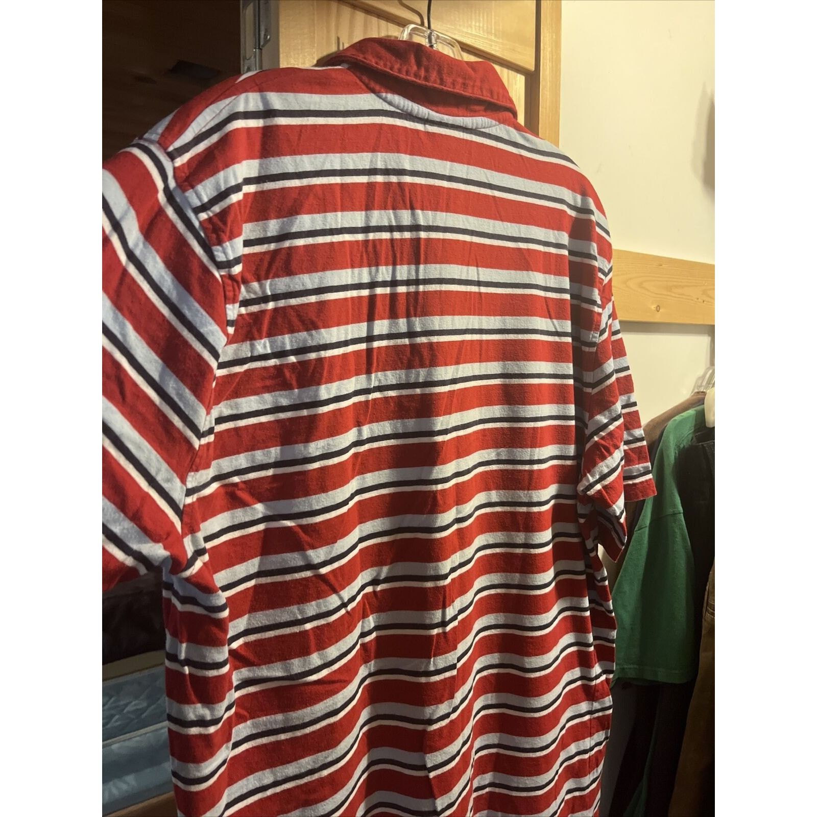 Brooks Brothers Brooks Brothers Mens XL Red Striped Button Cotton Polo Shirt Size US XL / EU 56 / 4 - 12 Thumbnail