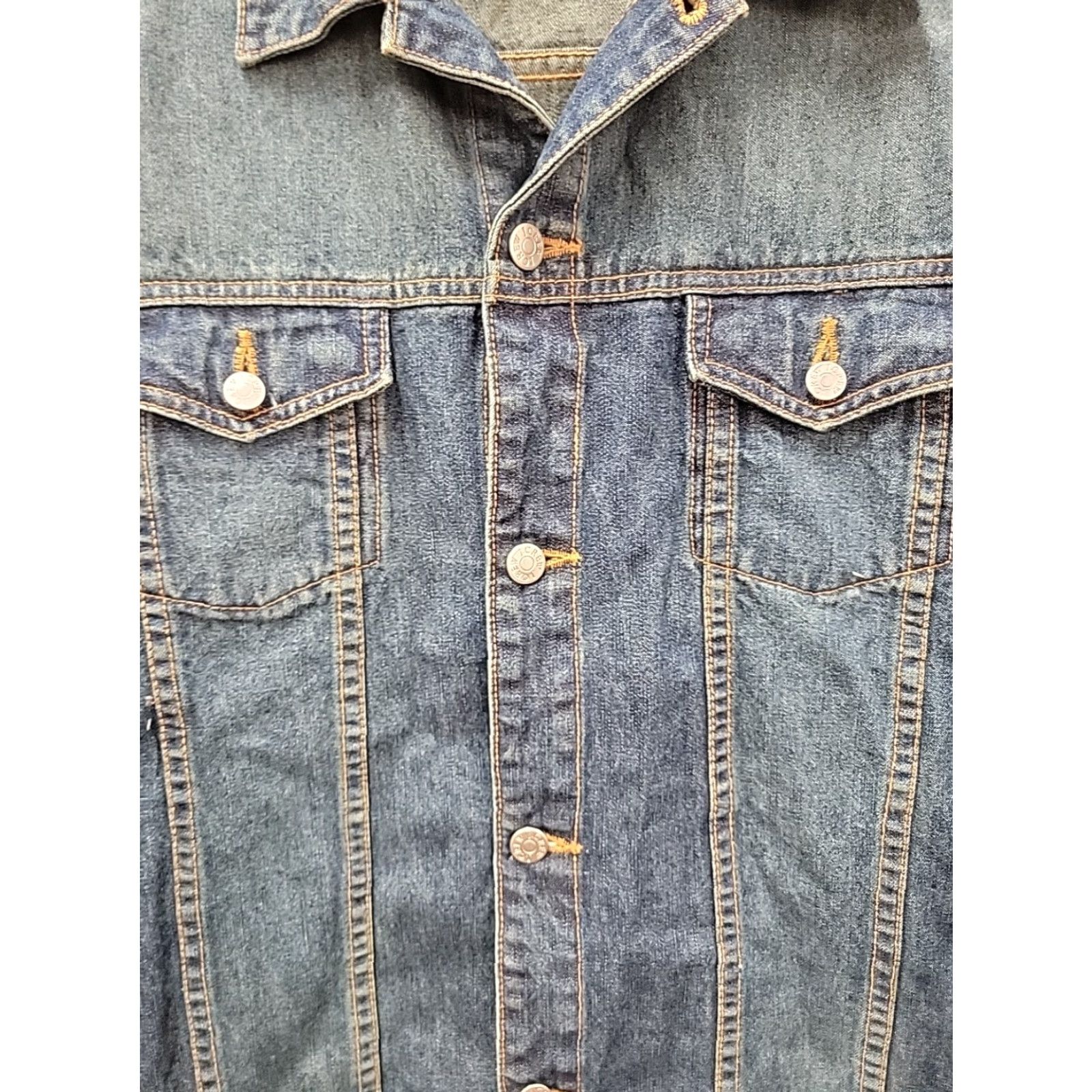 J.Crew VINTAGE J.CREW Denim Jacket 2XL Blue Denim Trucker Jacket Music Tour Mens 2XL Blue Size US XXL / EU 58 / 5 - 5 Thumbnail