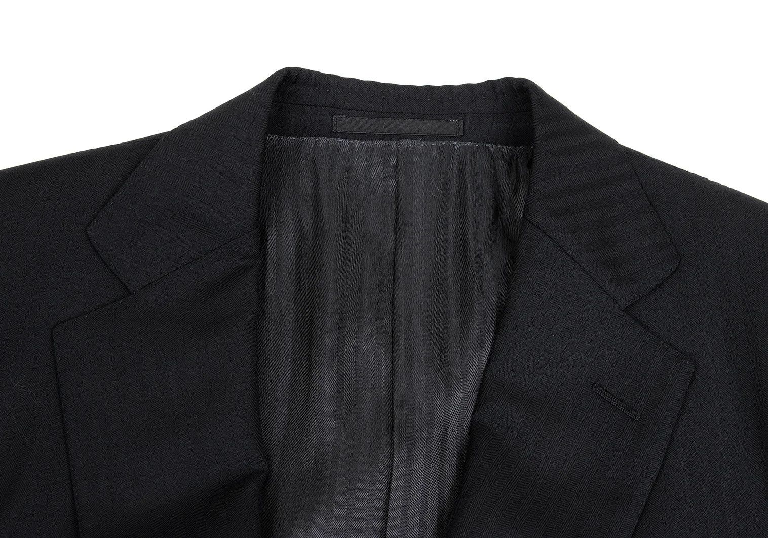 Dries Van Noten Wool Shadow Stripe 2B Jacket in Black Size 50 Size US M / EU 48-50 / 2 - 4 Thumbnail
