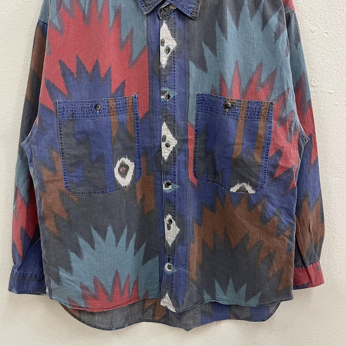 Japanese Brand × Native 🔥🔥🇯🇵Vintage Retro Motive Aztec Navajo Buttons Shirts Size US L / EU 52-54 / 3 - 4 Thumbnail