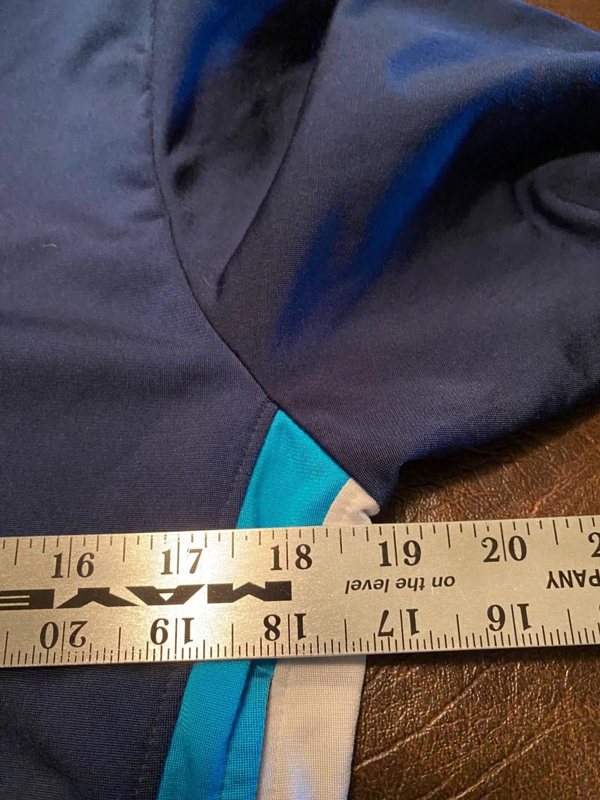 Designer Cheetah Track Suit Jacket Mens Sz. Med Navy Striped (B20) Size M / US 6-8 / IT 42-44 - 9 Thumbnail