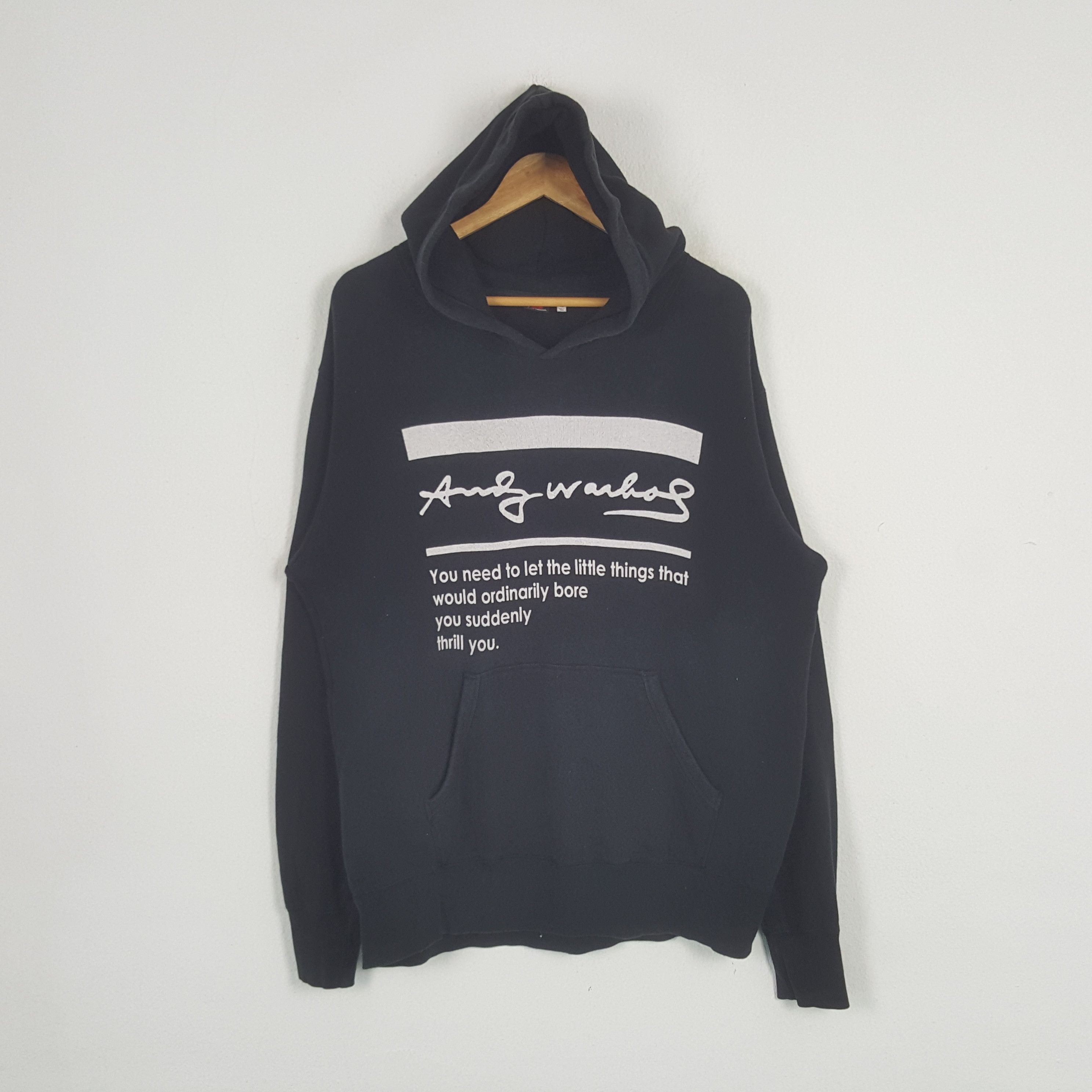 Andy Warhol × Uniqlo Vintage Andy Warhol X Uniqlo Quotes Art Hoodies C291N9 Size US L / EU 52-54 / 3 - 1 Thumbnail