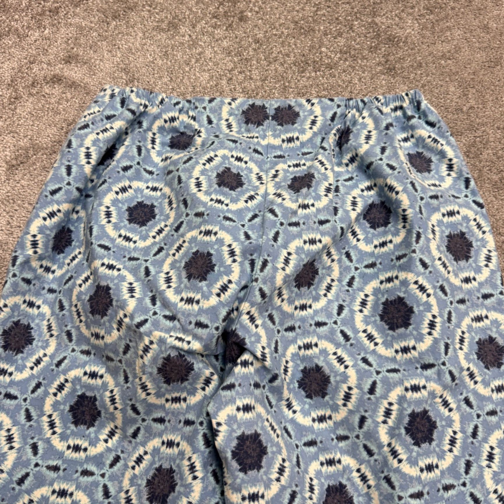 Talbots VINTAGE Talbots Y2K Tie Dye Capri Pants Womens 12WP High Rise Blue 90s Classic Size 30" / US 8 / IT 44 - 3 Thumbnail