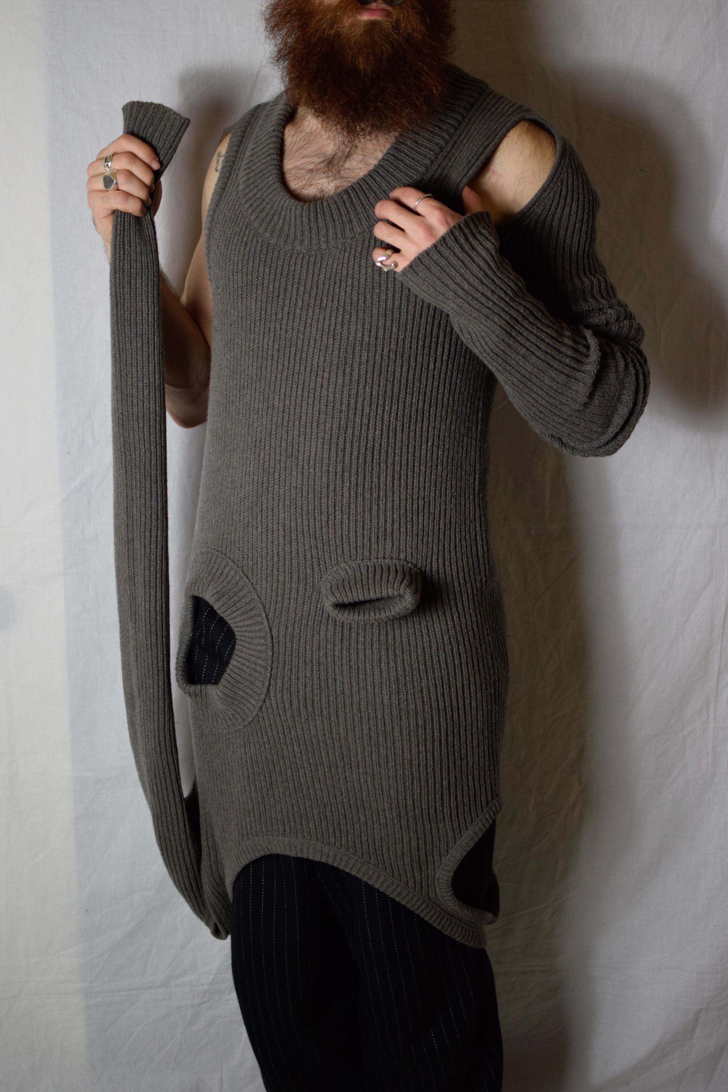 Rick Owens Rick Owens AW21 Banana Sweater - RR02A5608-WSBR Size US L / EU 52-54 / 3 - 8 Thumbnail