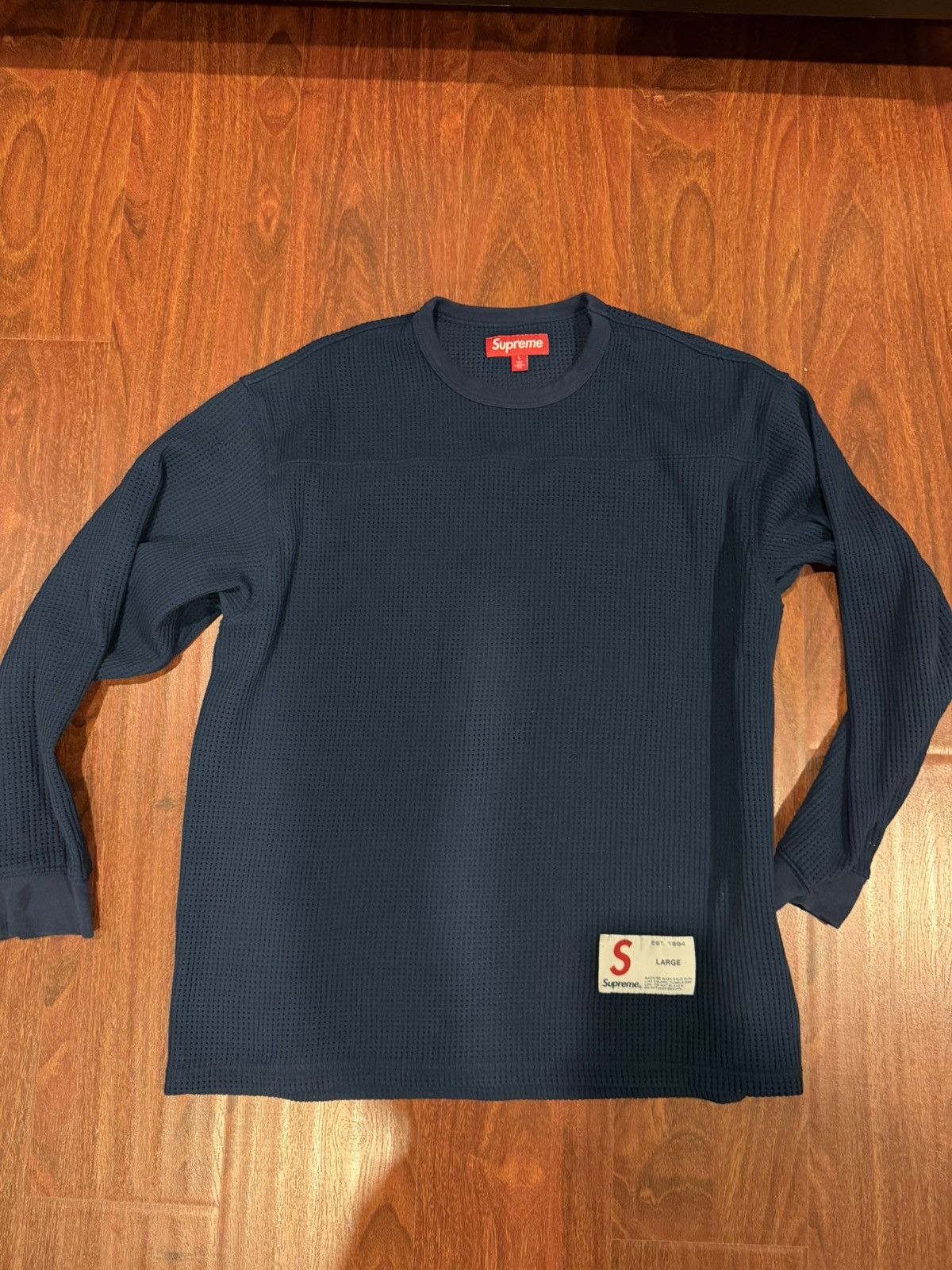 Supreme Supreme navy blue thermal longsleeve Size US L / EU 52-54 / 3 - 1 Thumbnail