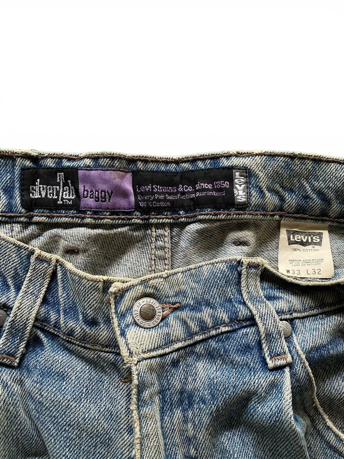 Levi's Vintage 90’s Distressed Baggy Levis Silvertab Blue jeans Size US 33 - 4 Thumbnail