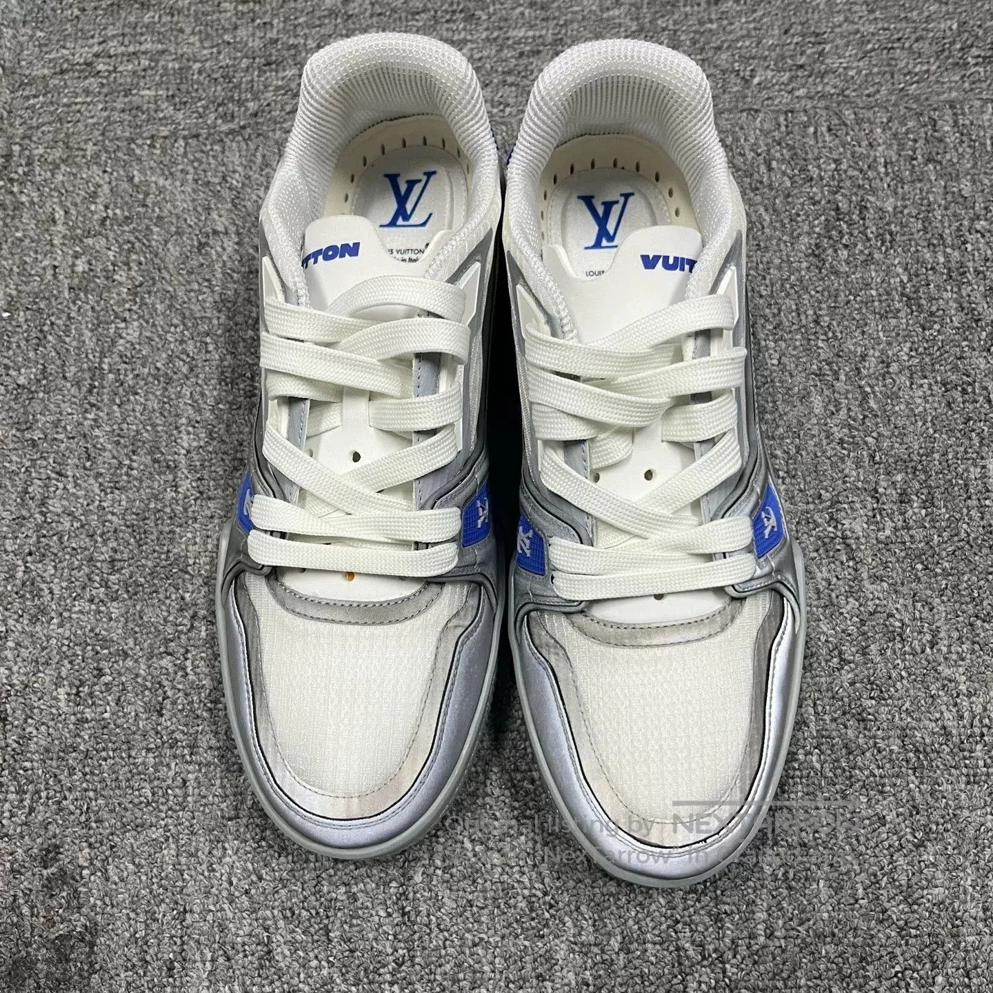 Louis Vuitton Louis Vuitton Blue-Gray Low-Top Shoes. Size US 6 / EU 39 - 2 Thumbnail