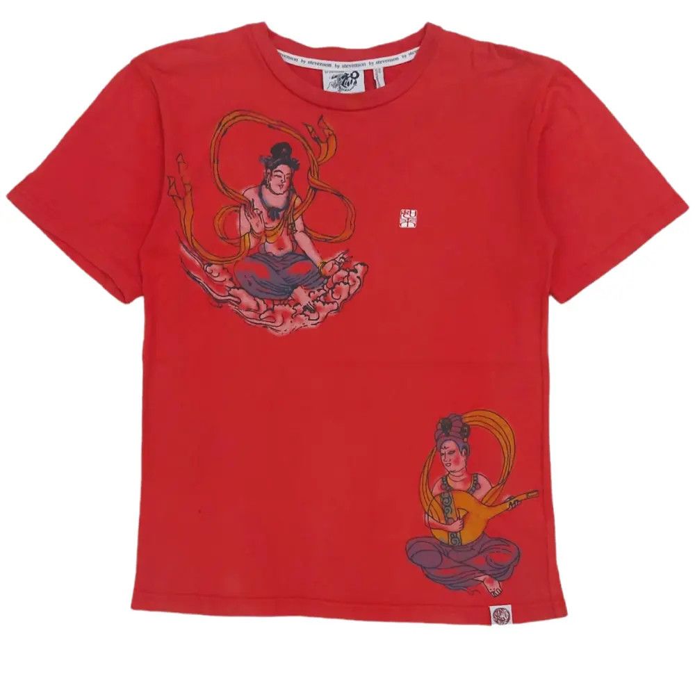 Stevenson Overall Co. Rare! By Stevenson Sukajan "Buddha" Motif Tee Size US S / EU 44-46 / 1 - 1 Thumbnail
