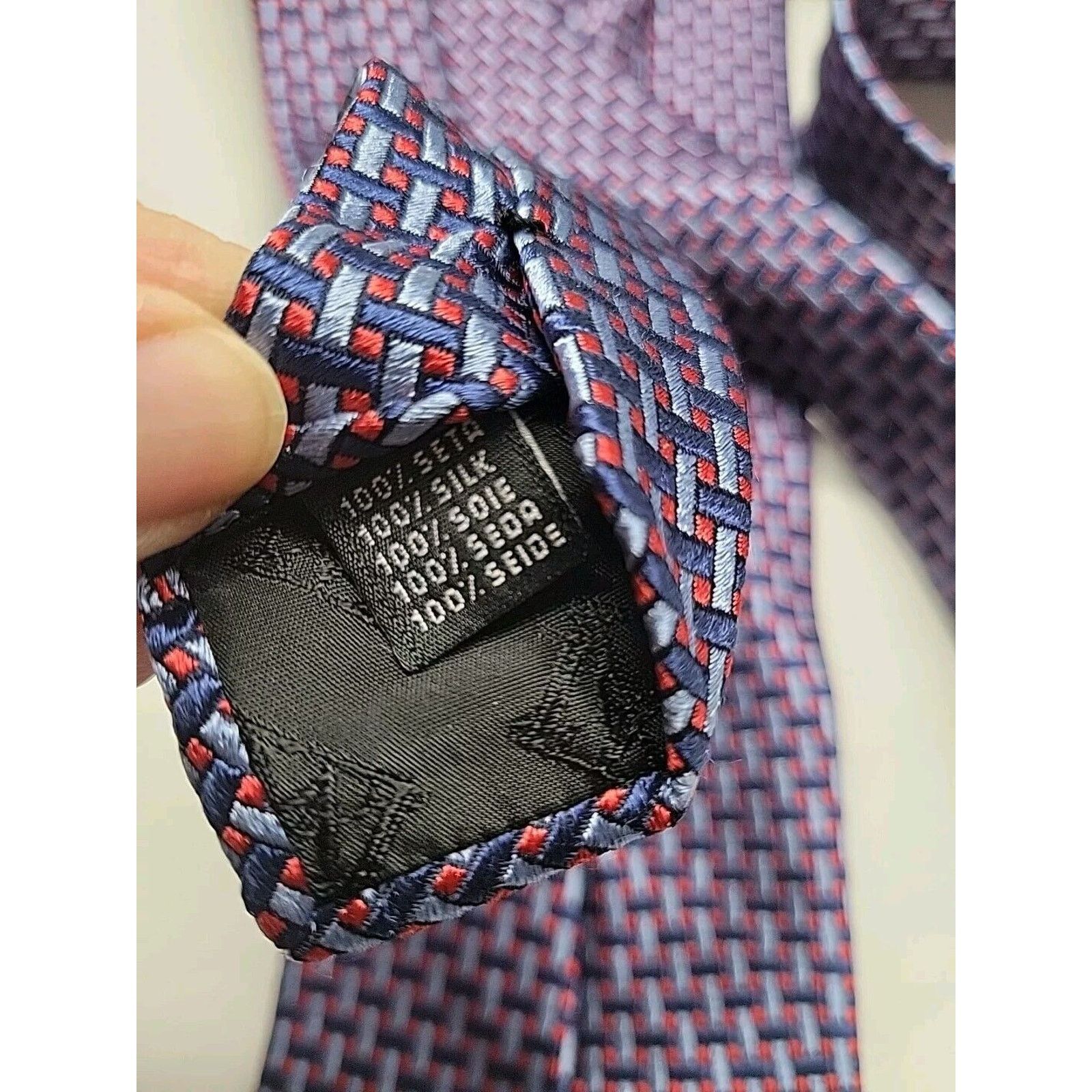 Other Metropolitan Museum of Art Tie Silk Two Tone Blue Red Weave Size ONE SIZE - 5 Thumbnail