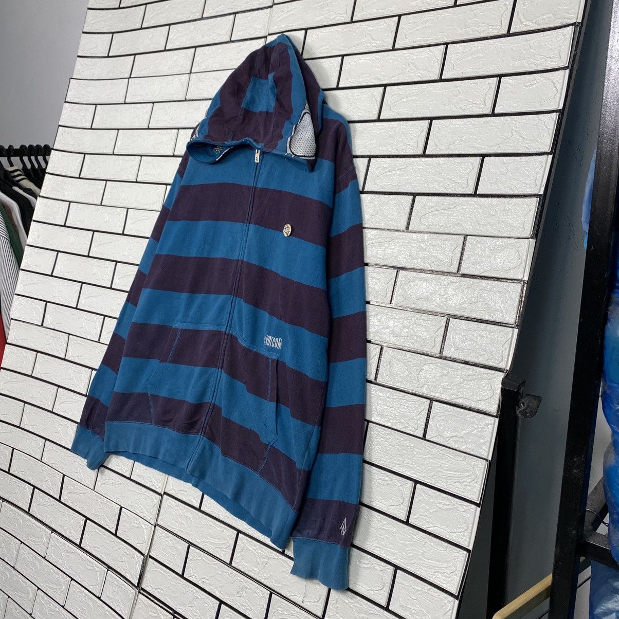 Japanese Brand Striped Zipper Jacket Volcom Biker Punk Style Size US XL / EU 56 / 4 - 3 Thumbnail