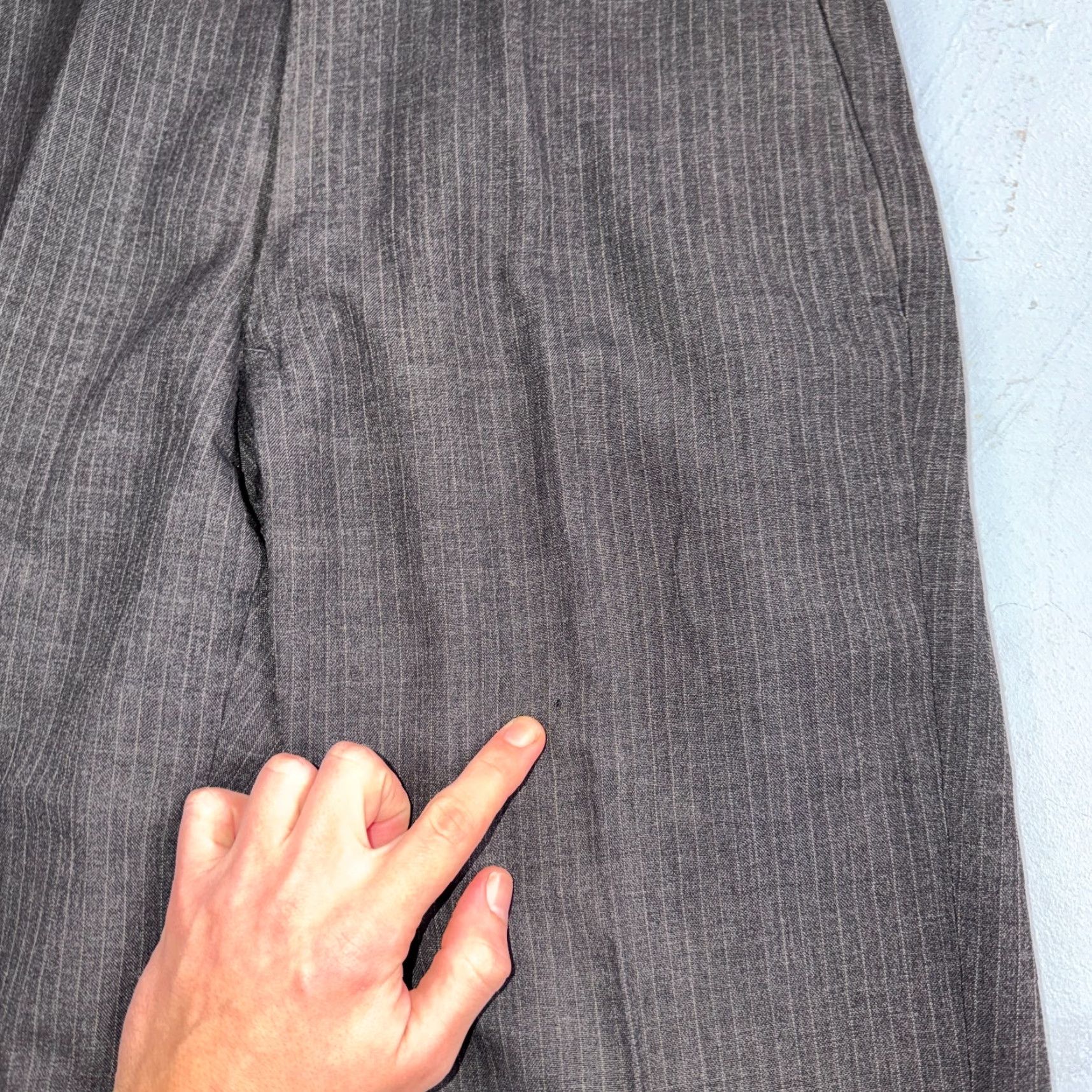 Vintage 1960s 1950s VTG Mens 2 PC Suit 38 Jacket Coat Pants Gray Union Wool Rockabilly Size 38R - 4 Thumbnail