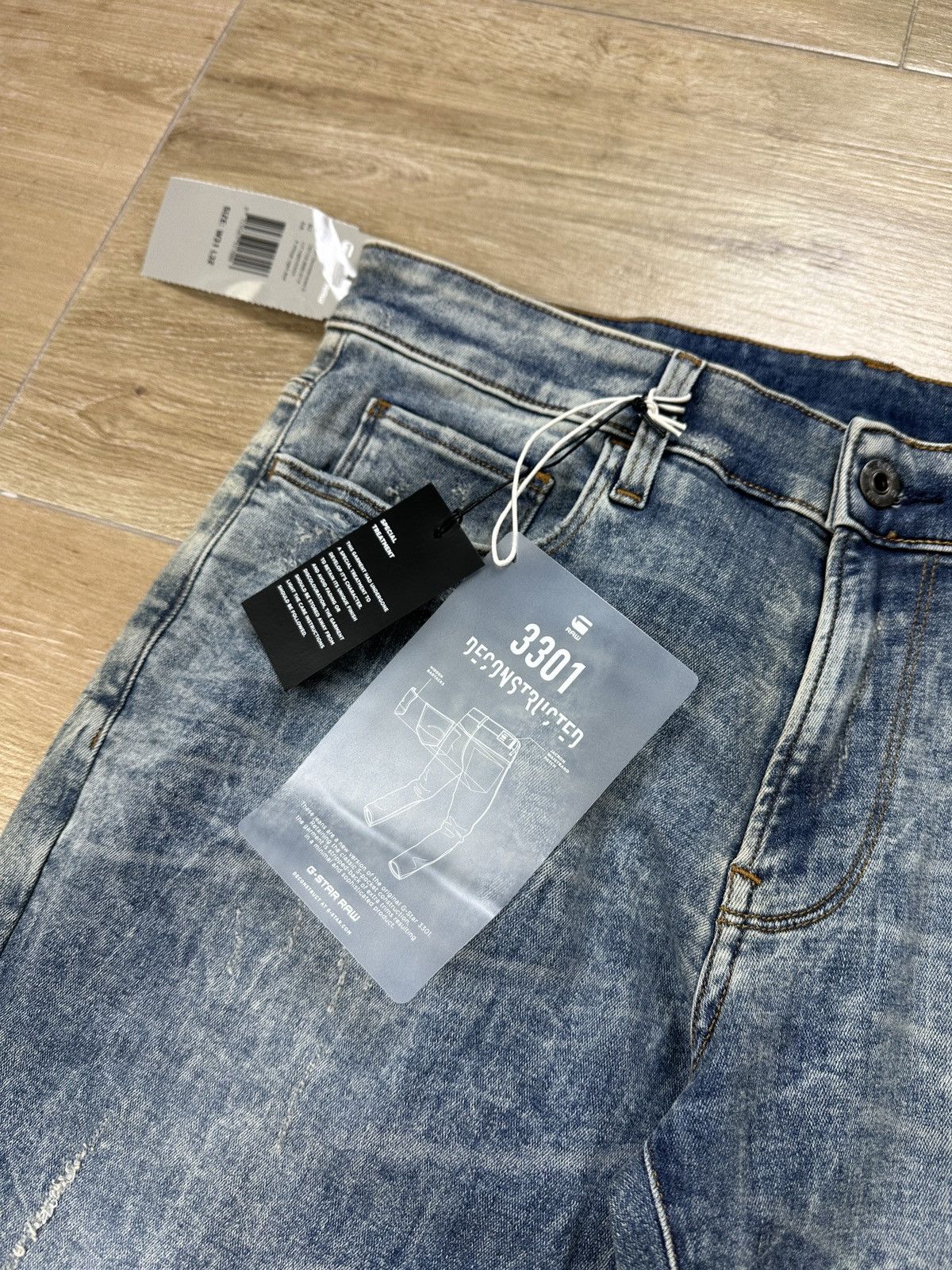 G-Star NEW🏷️ G-Star Raw 3301 Deconstructed Super Slim Denim Jeans Size US 31 - 4 Thumbnail