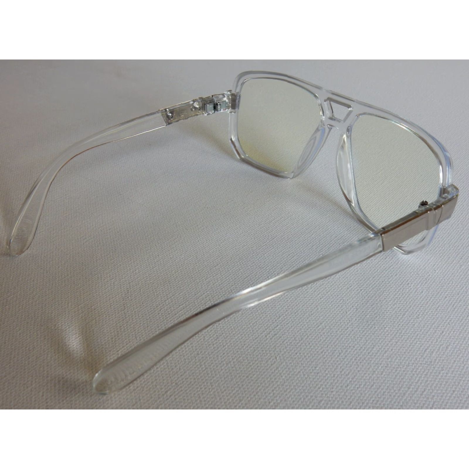 Avenue VINTAGE NYS Women Sunglasses Webster Avenue 1982-99 Clear Lens Clear Frame Size ONE SIZE - 3 Thumbnail