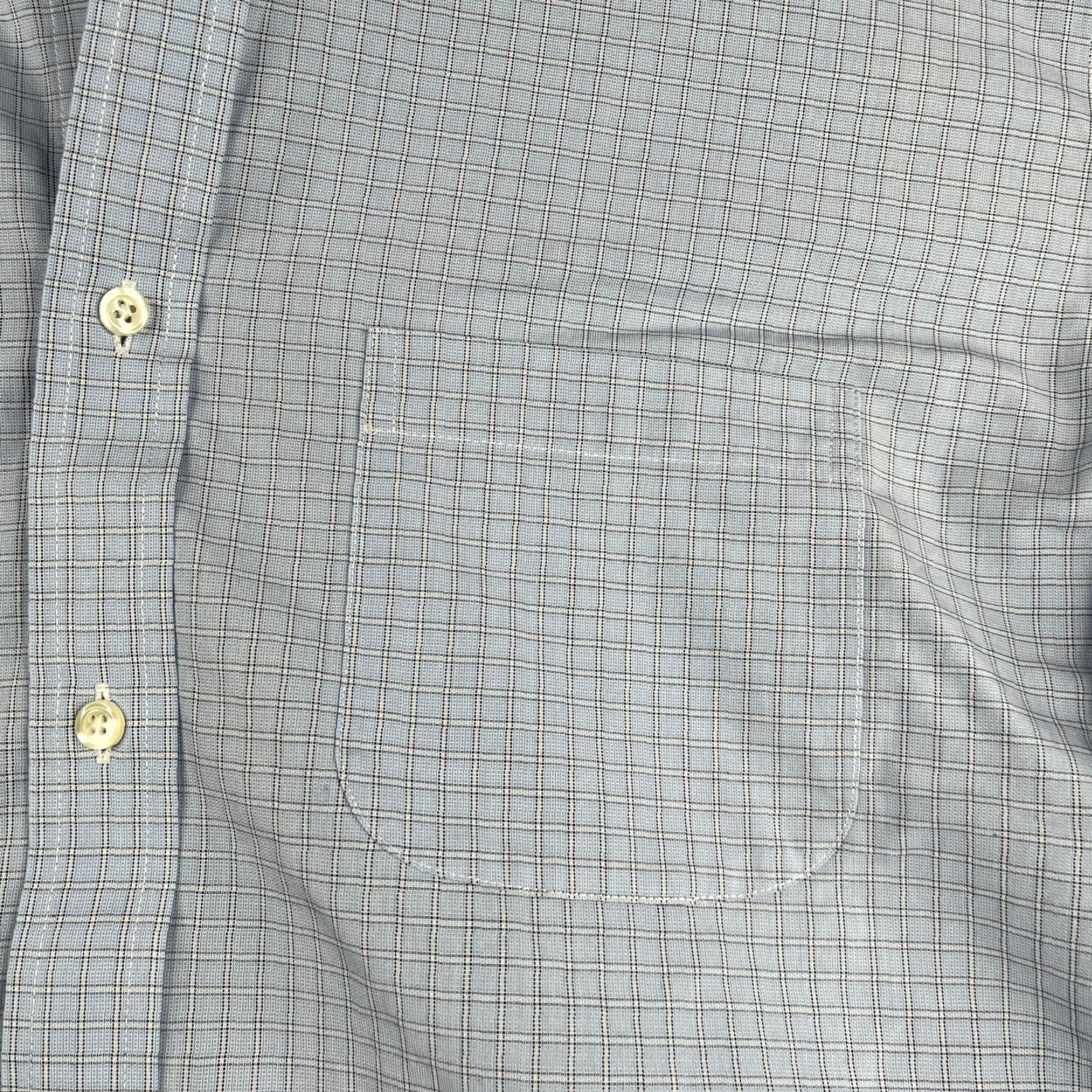 Brooks Brothers Brooks Brothers Regent Shirt Blue Check 16.5 Long Sleeve Button-Down Mens Non-Iron Dress Shirt Size US XL / EU 56 / 4 - 3 Thumbnail