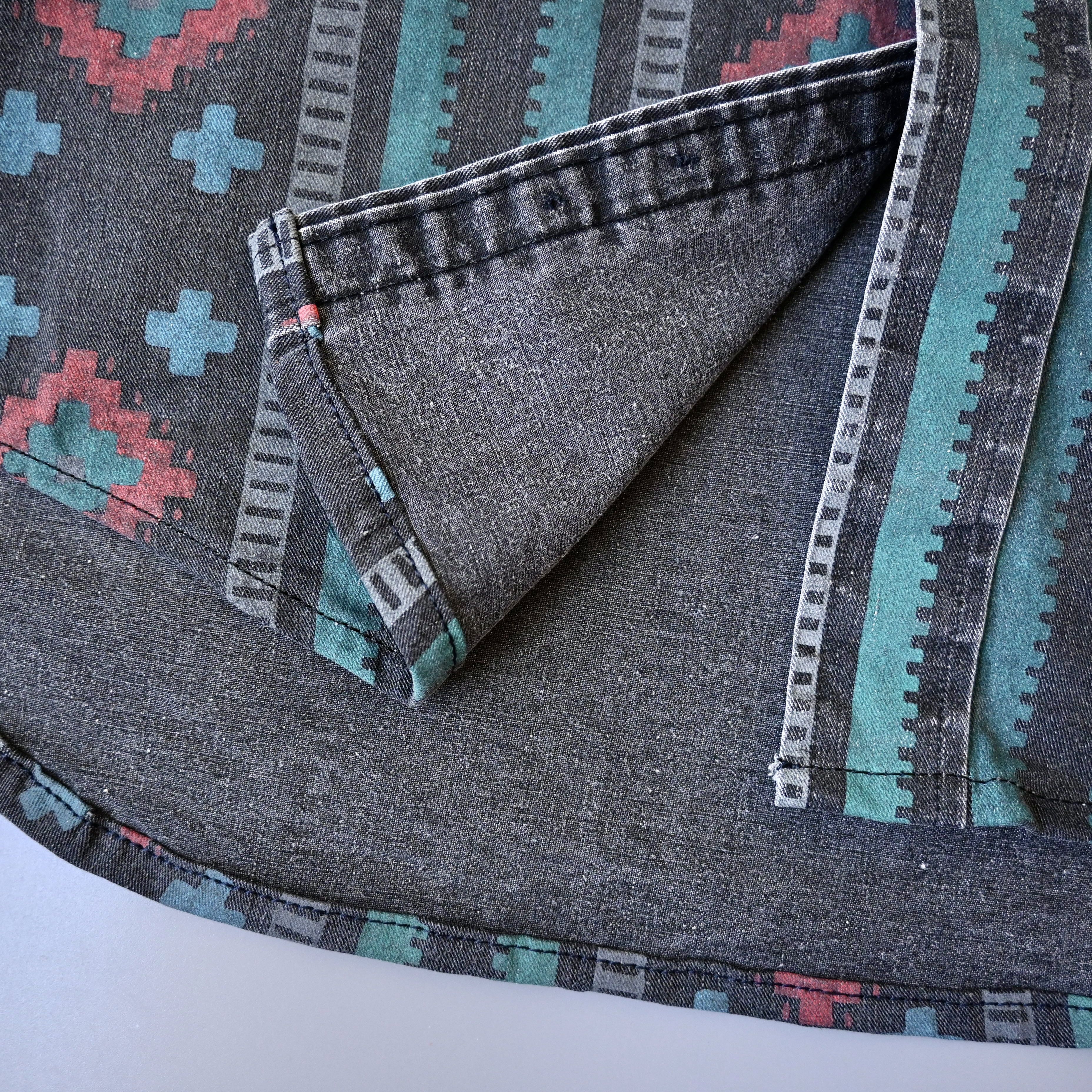 Vintage VTG Wrangler Brushpopper cape shirt Aztec Navajo 16.5-35 Size US L / EU 52-54 / 3 - 11 Thumbnail