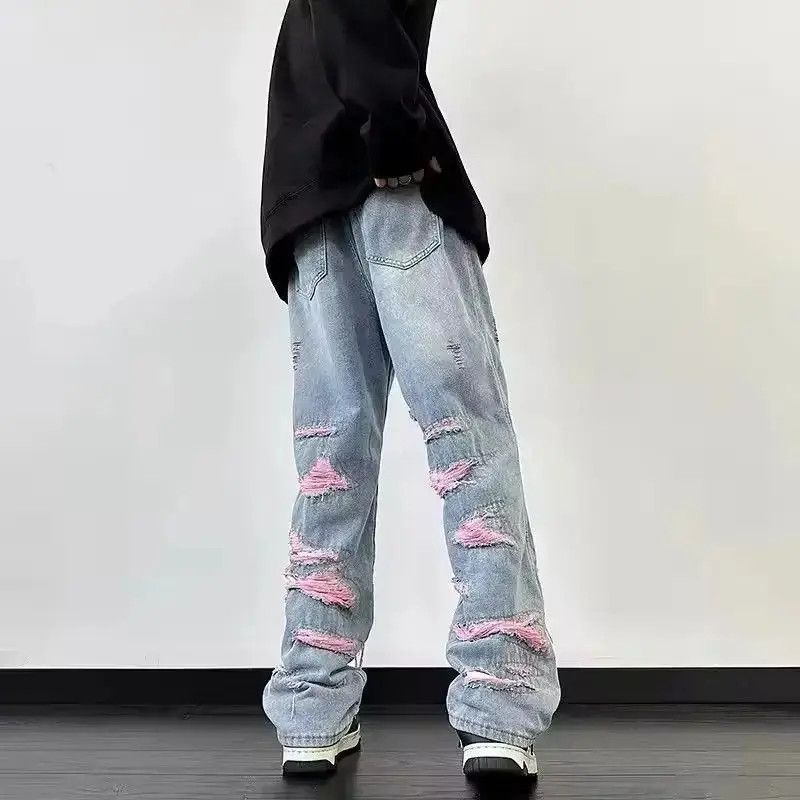 Japanese Brand Stacked Ripped Jeans Pant Size US 32 / EU 48 - 4 Thumbnail