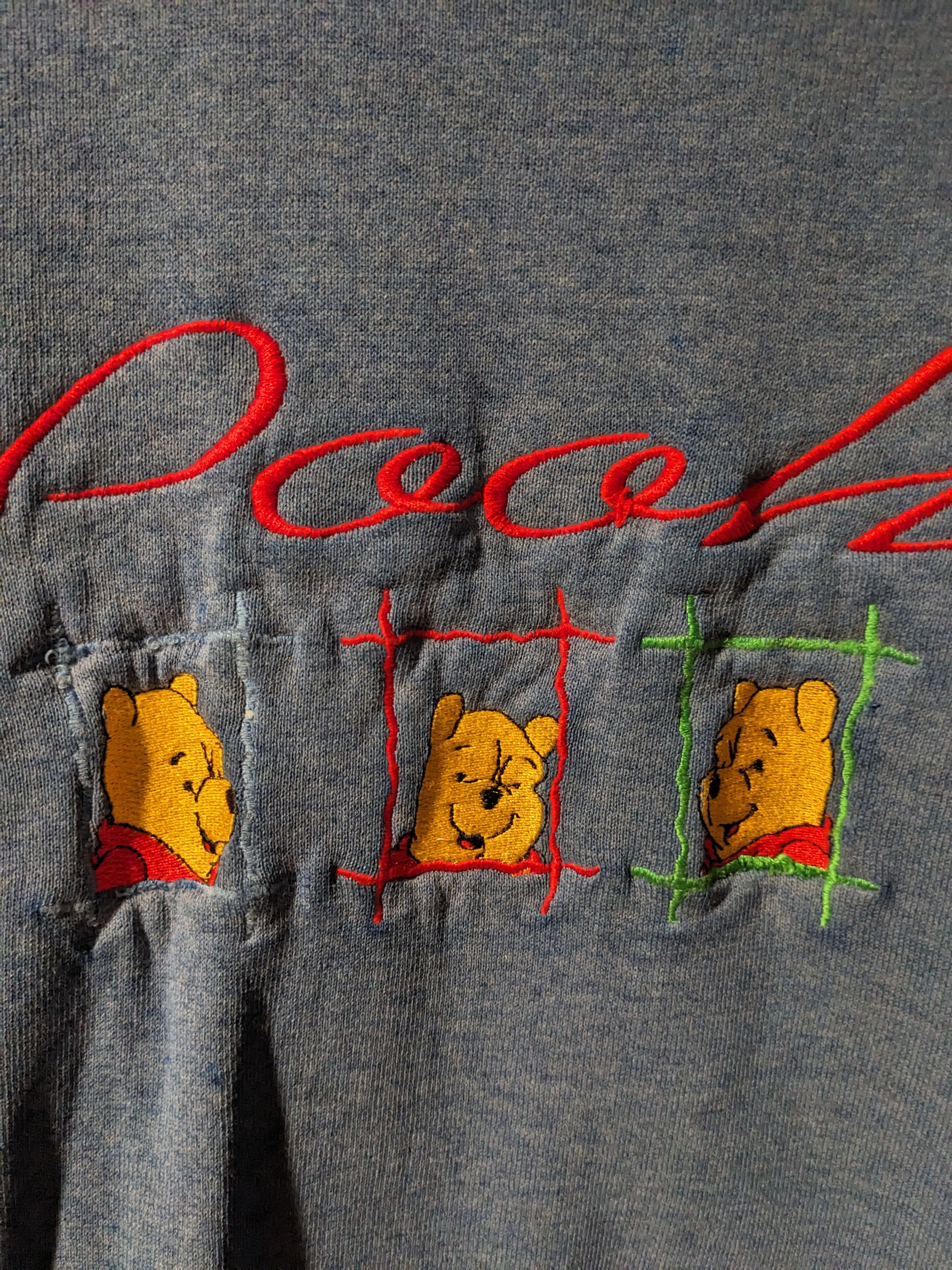 Disney × Vintage Vintage 90s Winnie the Pooh Disney Light Weight Sweatshirt Size US L / EU 52-54 / 3 - 2 Thumbnail