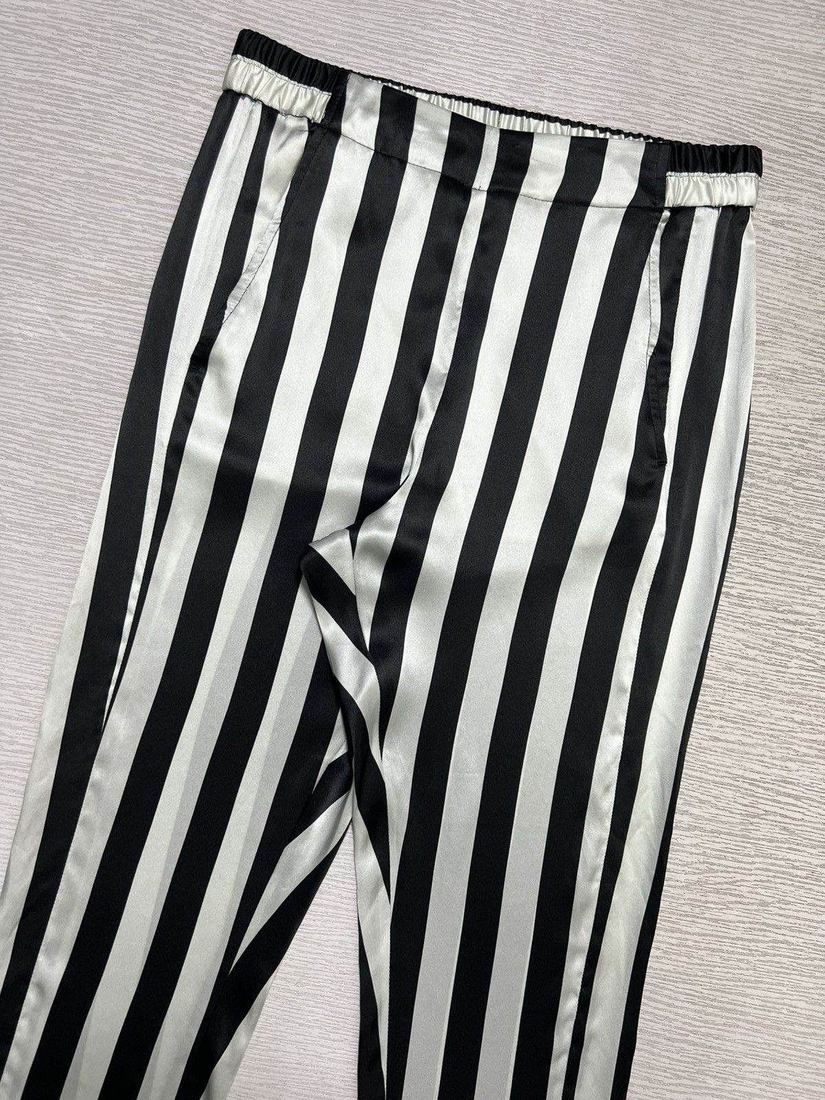 Ann Demeulemeester Ann Demeulemeester - F/W ‘15 - Stripe Silk Trouser Size 28" / US 6 / IT 42 - 3 Thumbnail