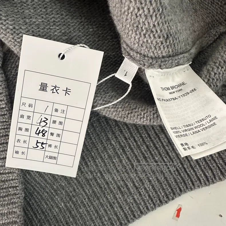 Thom Browne Thom Browne Grey Knit Cardigan Size US S / EU 44-46 / 1 - 4 Thumbnail