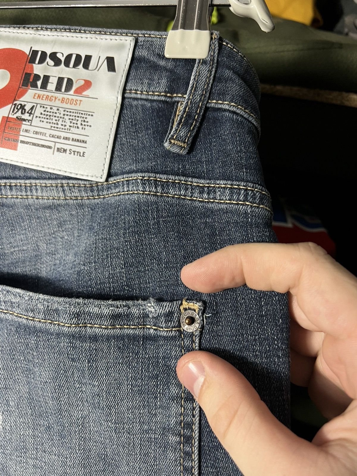 Dsquared2 Dsquared2 Red2 Distressed Slim Fit Jeans Size 52 Italy Denim Size US 36 / EU 52 - 11 Thumbnail