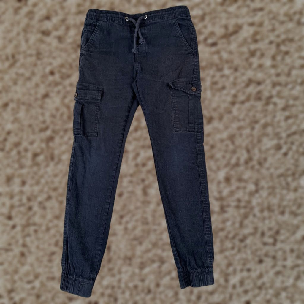 Fashion Classic Pants Womens XS Blue Cargo Tapered Cotton Twill Pockets Regular A/Bout 26in Inseam Short Description: None