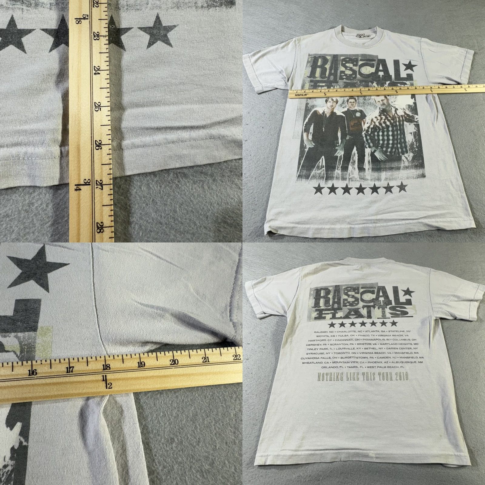 Vintage Rascal Flatts Shirt Mens Large Gray Band Tour 2010 Nothing Like This Tee Size US L / EU 52-54 / 3 - 8 Thumbnail