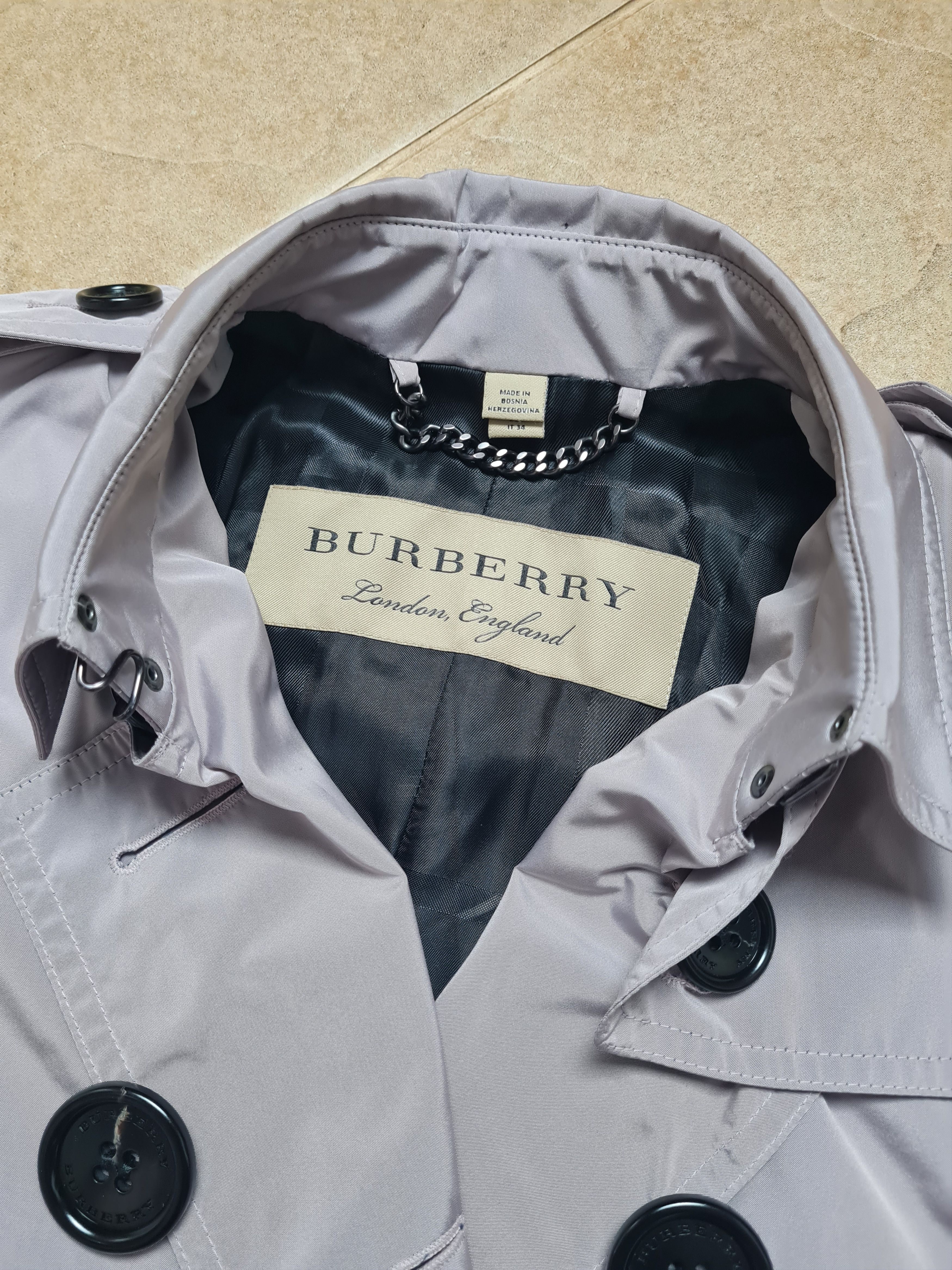 Burberry Burberry Trench Coat Size/S Cotton Blend Nova check Gray Size S / US 4 / IT 40 - 14 Thumbnail