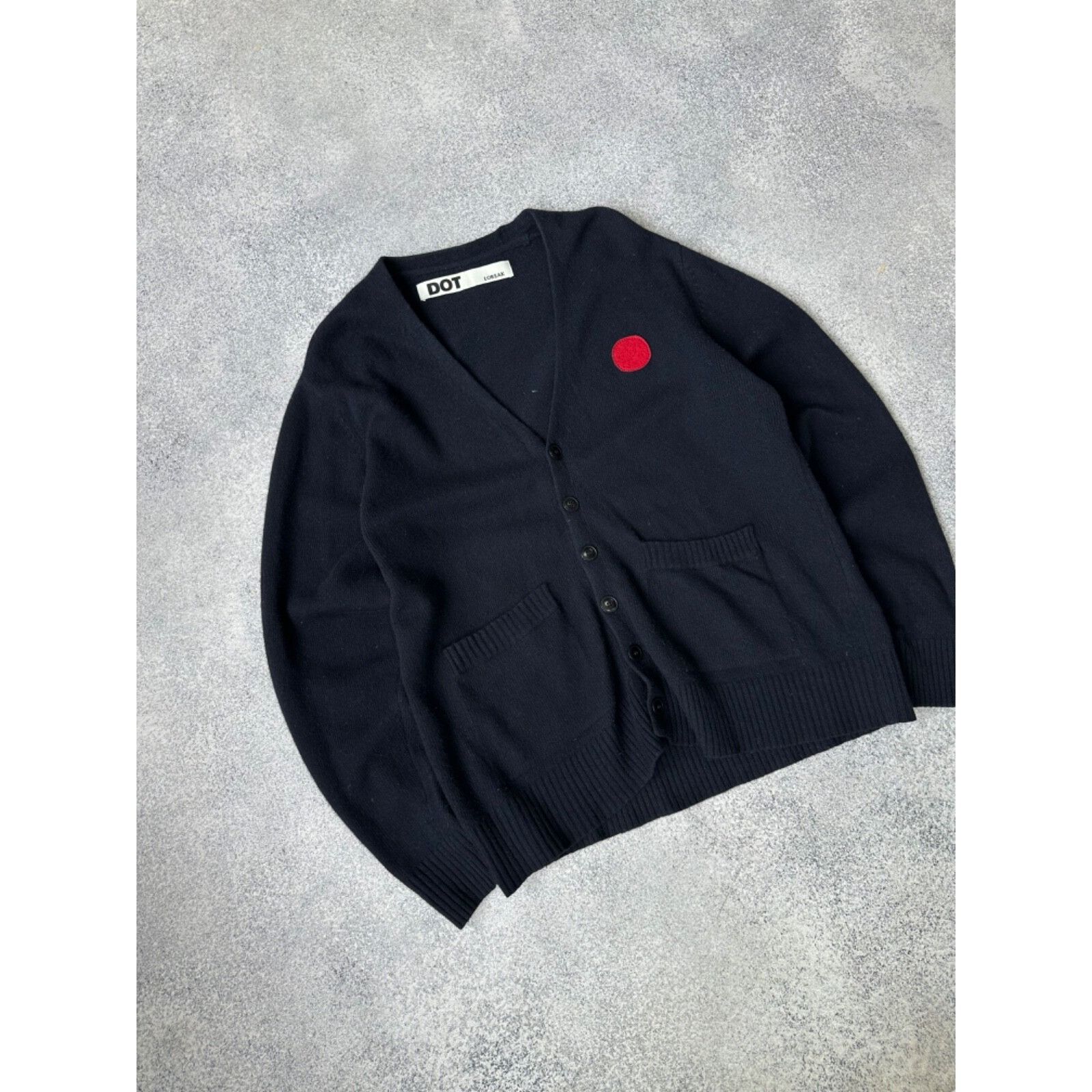 Vintage VTG DOT Loreak Navy Wool Cardigan Sweater Size US XL / EU 56 / 4 - 2 Thumbnail