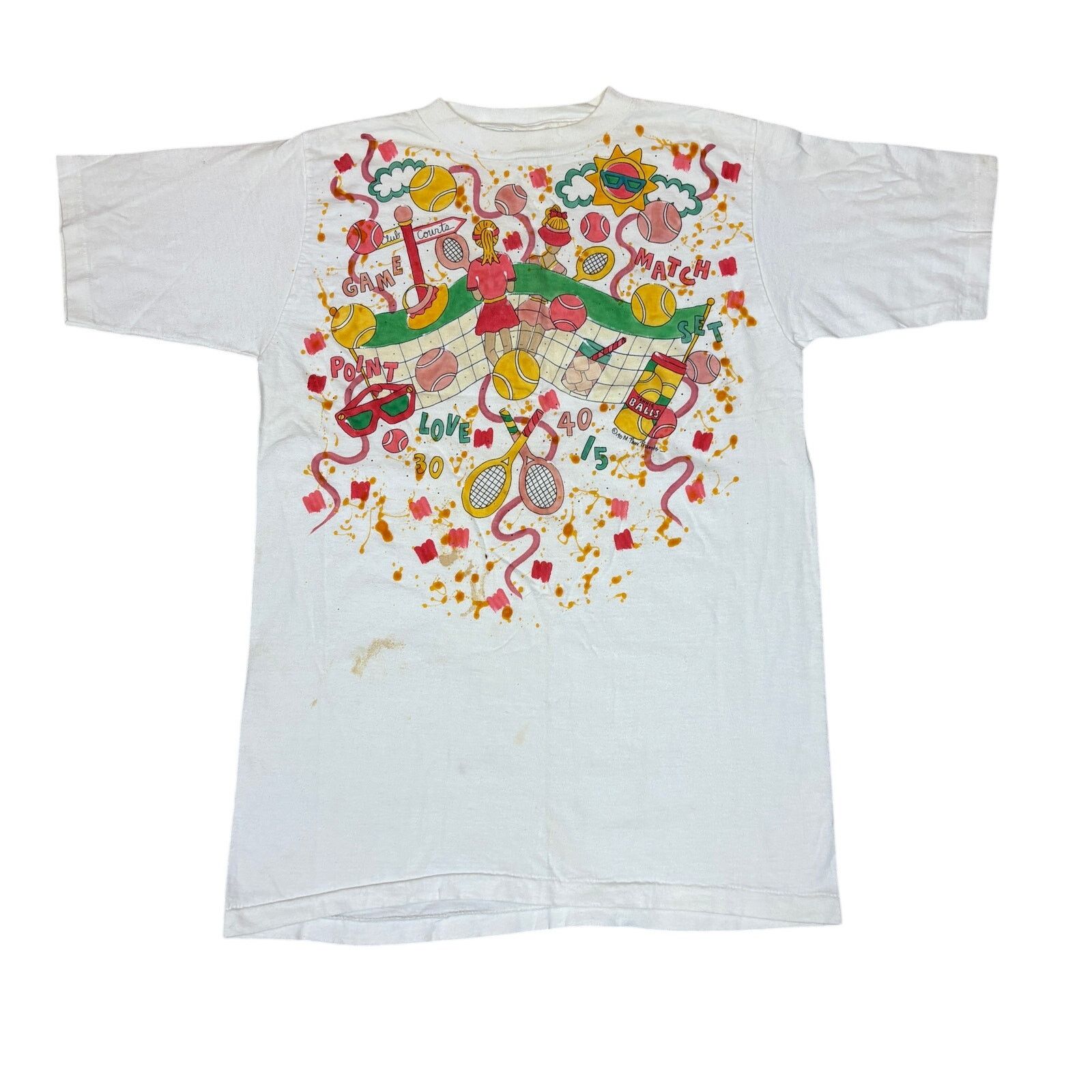Vintage Vintage 90s Alore Paw Prints Tennis Game Match Shirt Large Size US L / EU 52-54 / 3 - 1 Thumbnail
