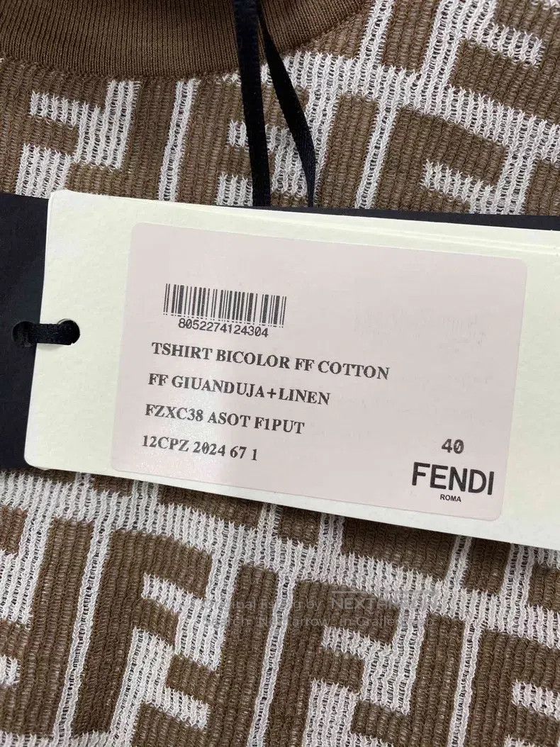 Fendi Fendi Brown All-Over Vintage Logo Short Sleeve T-Shirt Size XS / US 0-2 / IT 36-38 - 3 Thumbnail