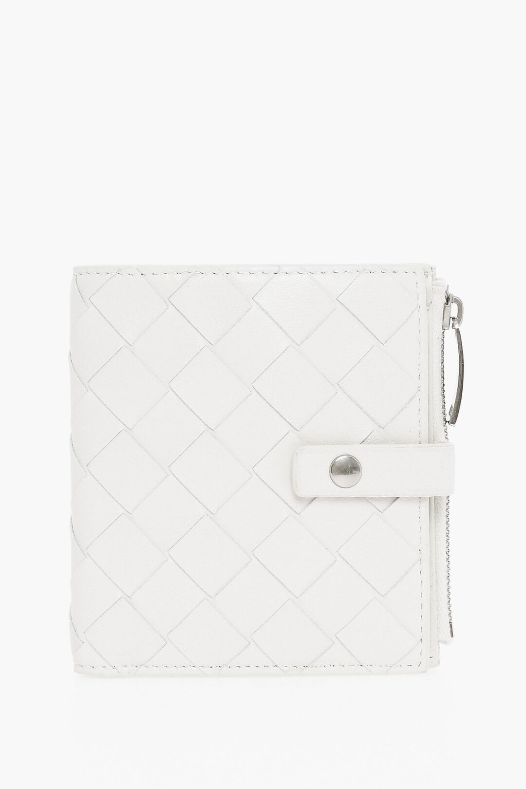 Bottega Veneta o1n1vont1224 Size: OS / Bi-Fold Zip Wallet in White Size ONE SIZE - 1 Thumbnail