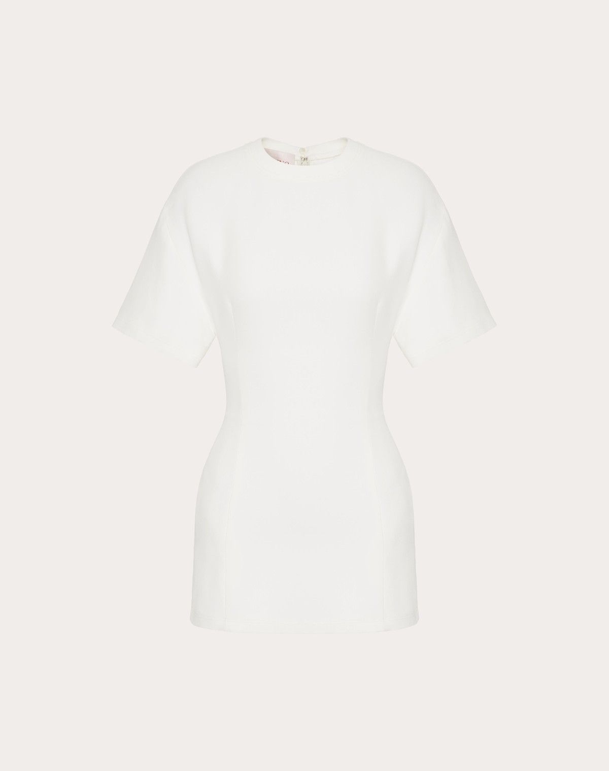 Valentino o1s1wg110525 Structured Couture Short Dress in White Size M / US 6-8 / IT 42-44 - 1 Thumbnail