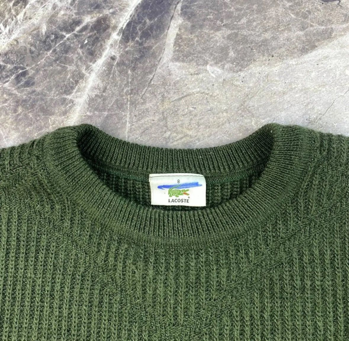 Lacoste × Vintage Vintage Lacoste Sweater Knit Green Wool Size XL Y2K Size US XL / EU 56 / 4 - 7 Thumbnail
